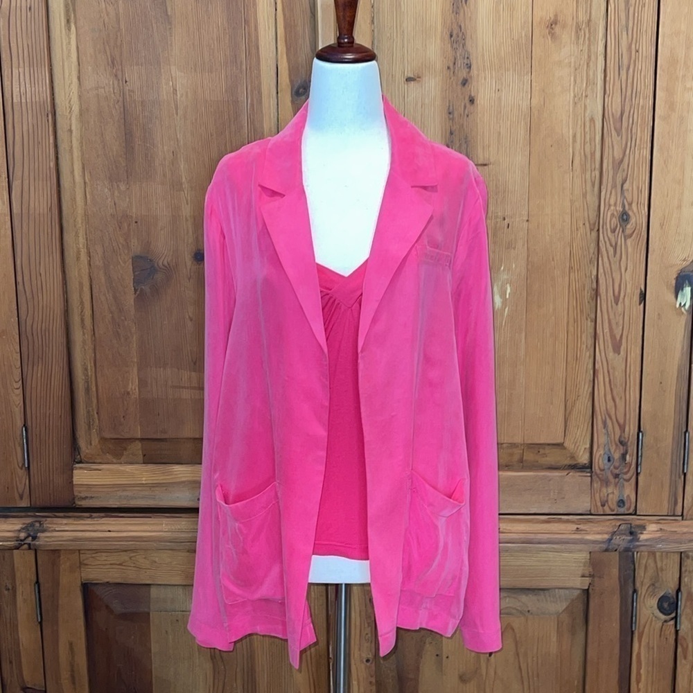 COPY - NWT Mystree Fuchsia Pink CUPRO/VISCOSE Blazer Sz. MD.